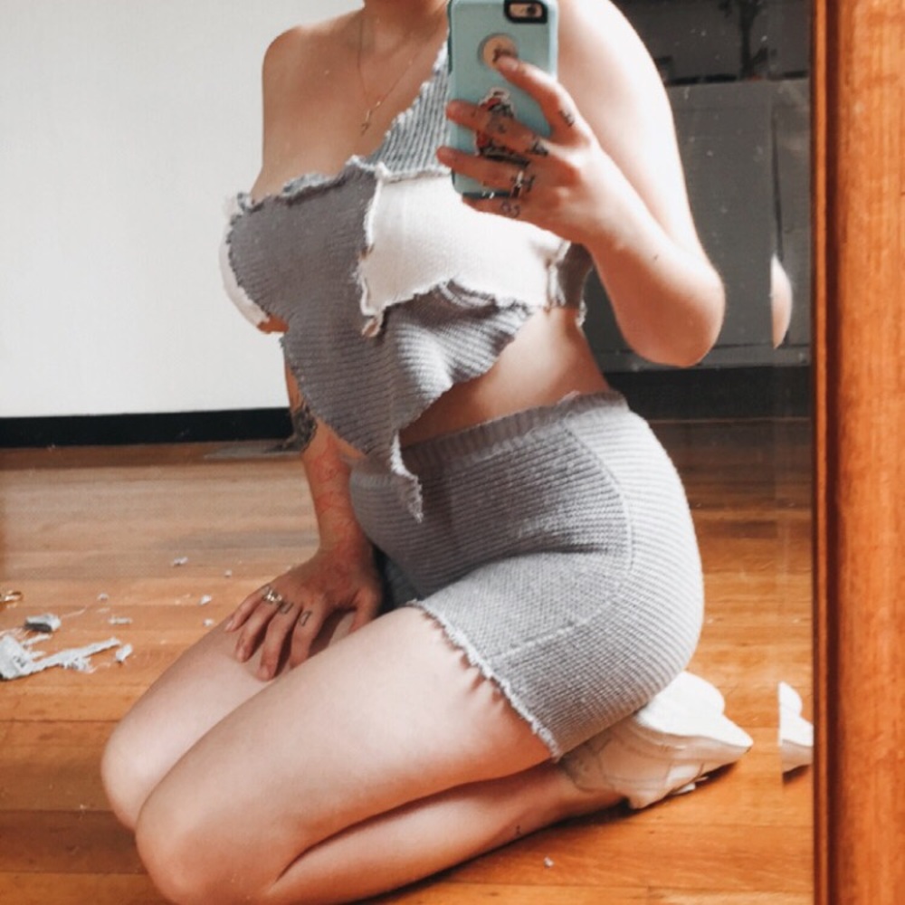 Patchwork Crop Top Y2k - image 3